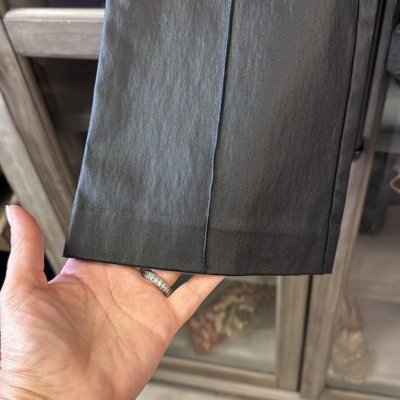 I love Tyler Madison black vegan leather pull on pants size small - Picture 4 of 5
